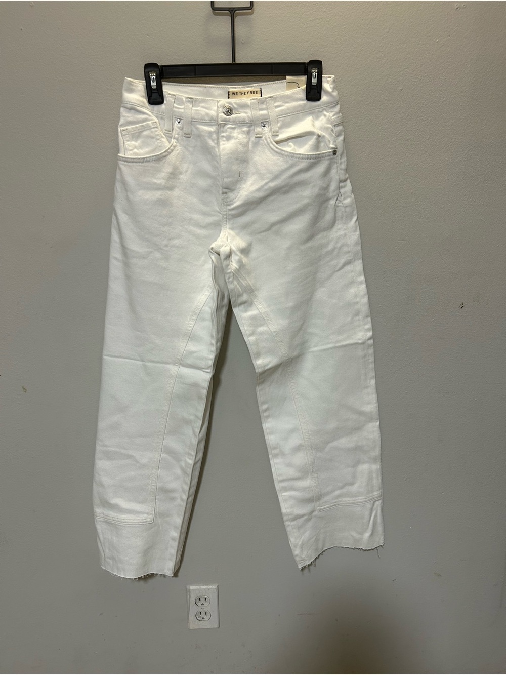 NWT Free People We The Free Risk Taker Straight Leg Jeans Size 27 Raw Hem #566
